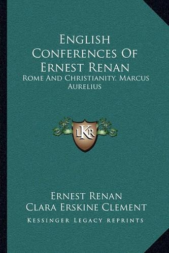 English Conferences Of Ernest Renan
