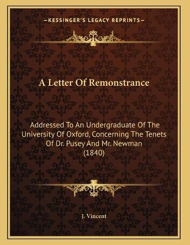 A Letter Of Remonstrance