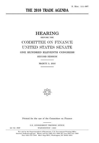 The 2010 Trade Agenda