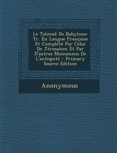 Le Talmud de Babylone