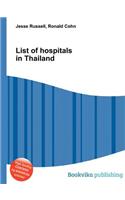 List of Hospitals in Thailand