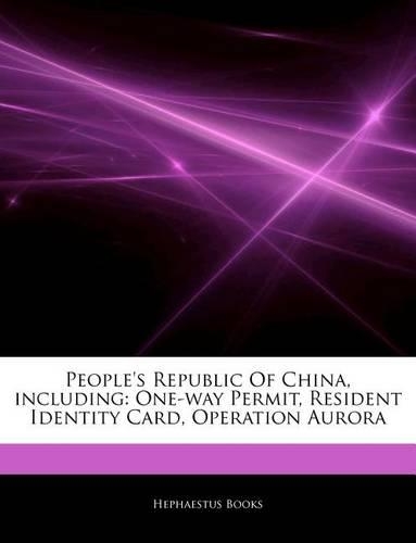 Articles on People's Republic of China, Including