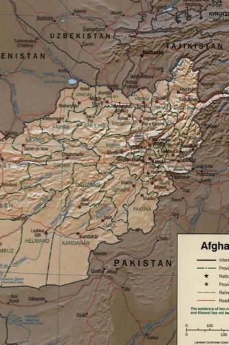 A Map of the Nation of Afghanistan: Blank 150 Page Lined Journal for Your Thoughts, Ideas, and Inspiration(English)