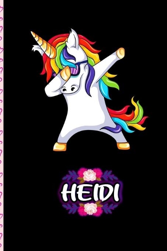 Heidi - Dabbing Unicorn personalized named Notebook