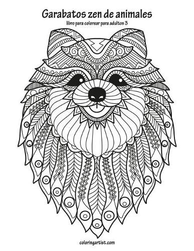 Garabatos zen de animales libro para colorear para adultos 3