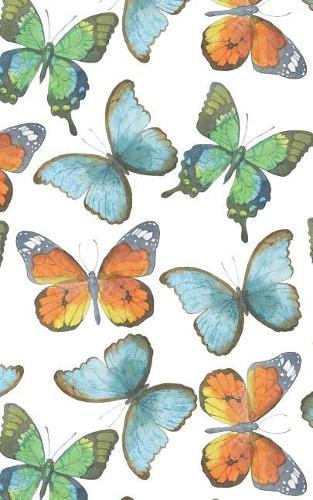 Colorful Orange And Blue Butterflies - Lined Notebook with Margins - 5x8