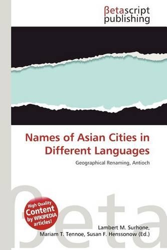 Names of Asian Cities in Different Languages: (English)