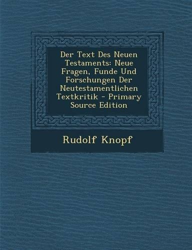 Der Text Des Neuen Testaments