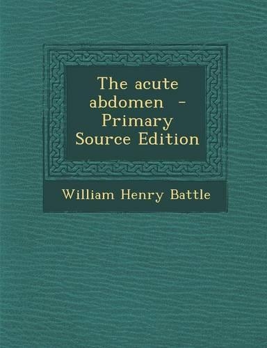 The Acute Abdomen