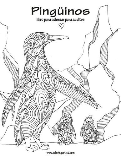 Pingüinos libro para colorear para adultos 1