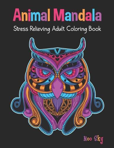 Animal Mandala Stress Relieving Adult Coloring Book