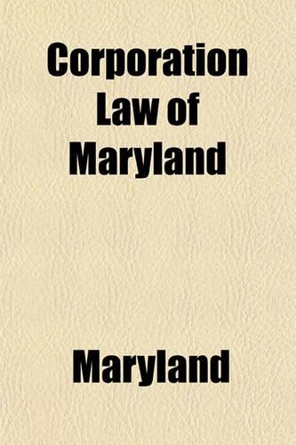 Corporation Law of Maryland