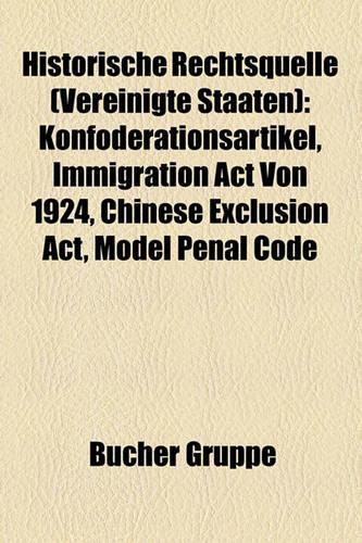Historische Rechtsquelle (Vereinigte Staaten)
