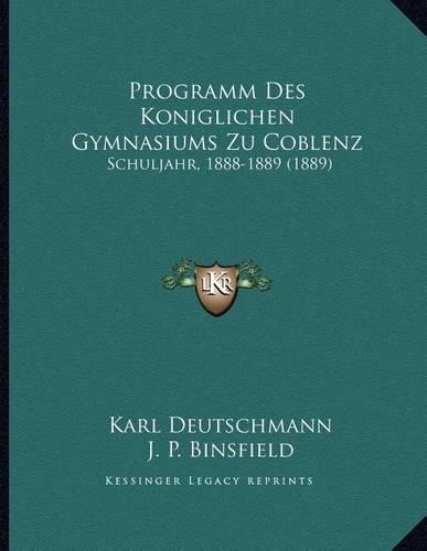 Programm Des Koniglichen Gymnasiums Zu Coblenz