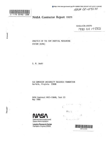 Analysis of the Rim Inertial Measuring System (Rims)