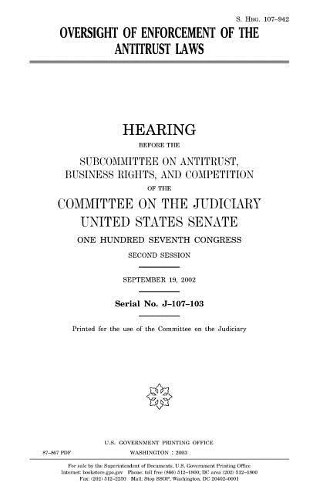 Oversight of Enforcement of the Antitrust Laws