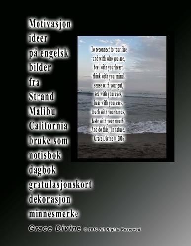 Motivasjon ideer på engelsk bilder fra Strand Malibu California bruke som notisbok dagbok gratulasjonskort dekorasjon minnesmerke