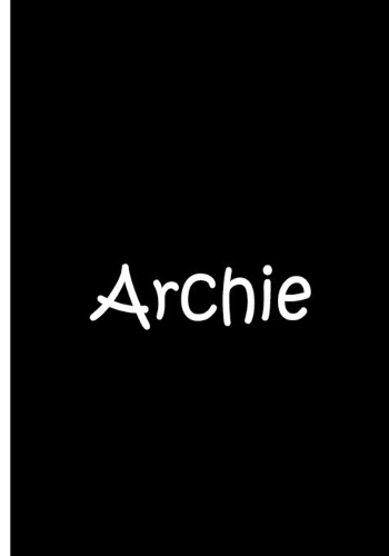 Archie - Black Personalized Notebook / Journal / Blank Lined Pages / Soft Matte