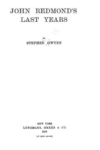 John Redmond's Last Years