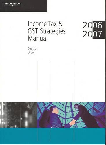 Income Tax and GST Strategies Manual