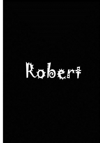 Robert - Black Personalized Journal / Notebook / Blank Lined Pages / Soft Matte
