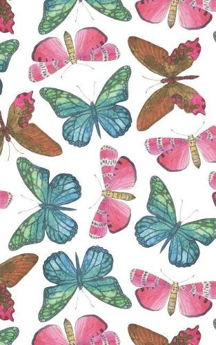 Colorful Pink and Blue Butterflies - Lined Notebook with Margins - 5x8