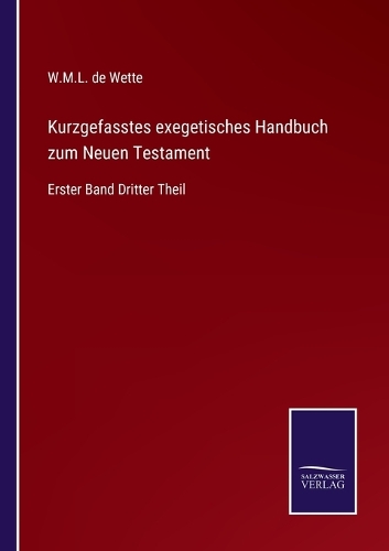 Kurzgefasstes exegetisches Handbuch zum Neuen Testament