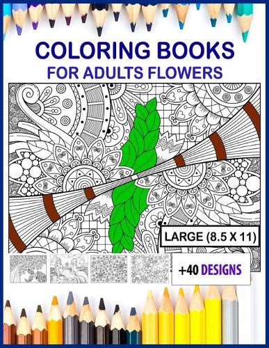 coloring books for adults flowers large print