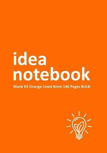 Idea Notebook Blank B5 Orange Lined 8mm 140 Pages BULB