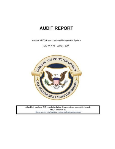 Audit of Nrc's iLearn Learning Management System