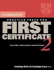 Cambridge Practice Tests for First Certificate 2 Self-study student's book: (FCE Practice Tests)