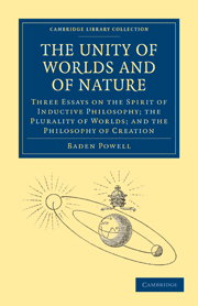 The Unity of Worlds and of Nature: Three Essays on the Spirit of Inductive Philosophy; the Plurality of Worlds; and the Philosophy of Creation(Cambridge Library Collection - Religion)