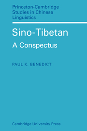 Sino-Tibetan: A Conspectus(Series Number 2 Princeton/Cambridge Studies in Chinese Linguistics)