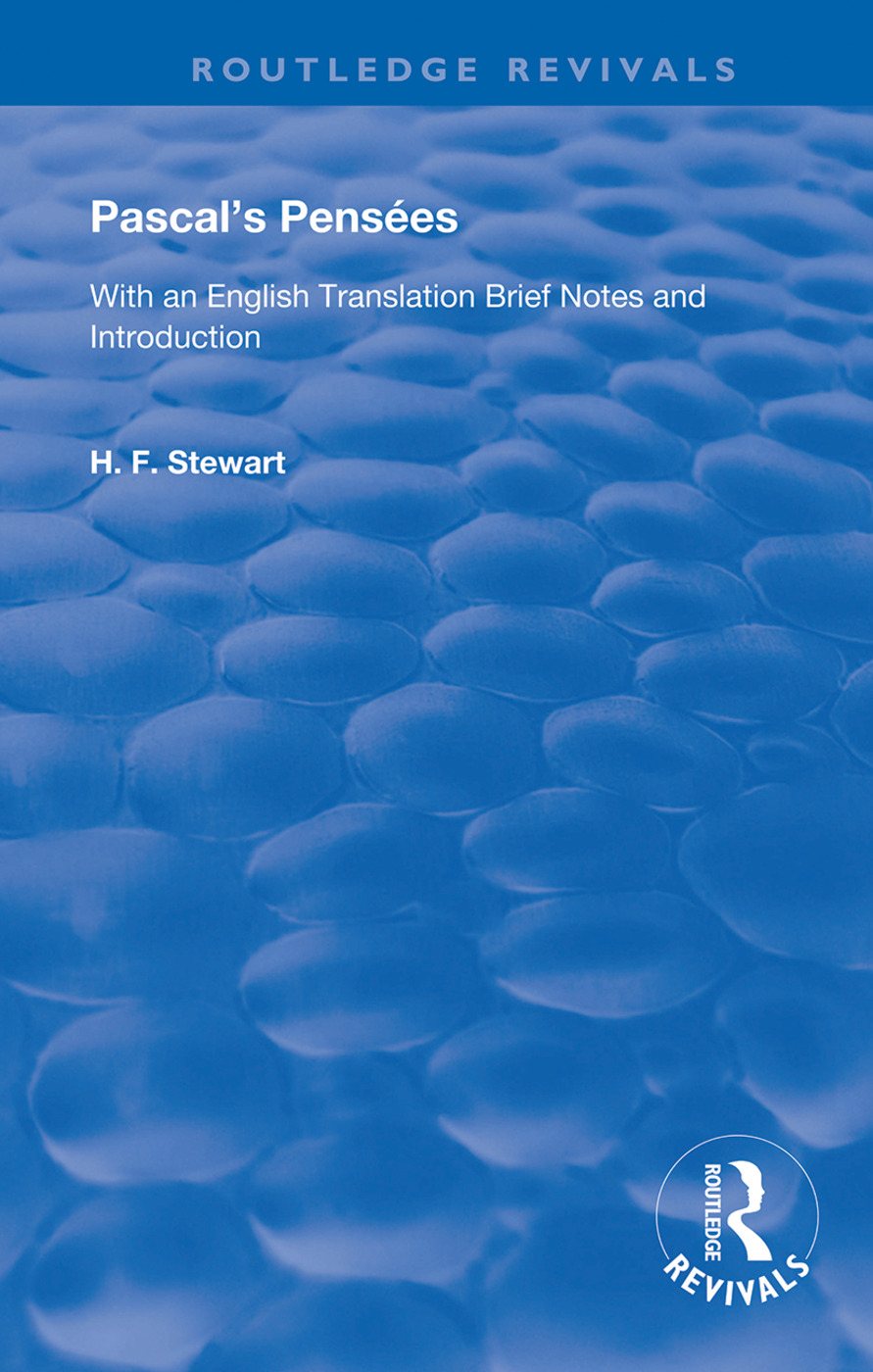 Pascal's Pensées: With an English Translation Brief Notes and Introduction(Routledge Revivals)