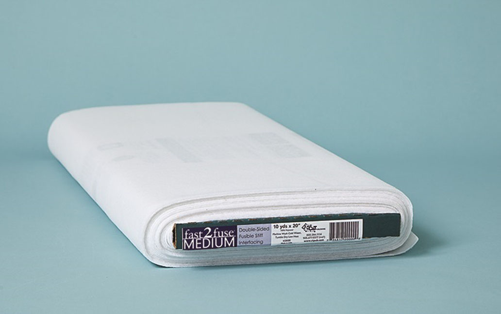 fast2fuse Medium Bolt 20" x 10 yards: Double-Sided Fusible Stiff Interfacing