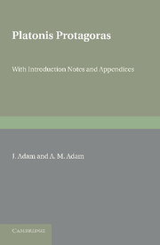 Platonis Protagoras: With Introduction, Notes and Appendices(Greek, Modern (after 1453))