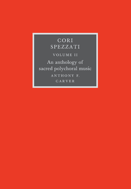 Cori Spezzati: Volume 2: An Anthology of Sacred Polychoral Music(English)