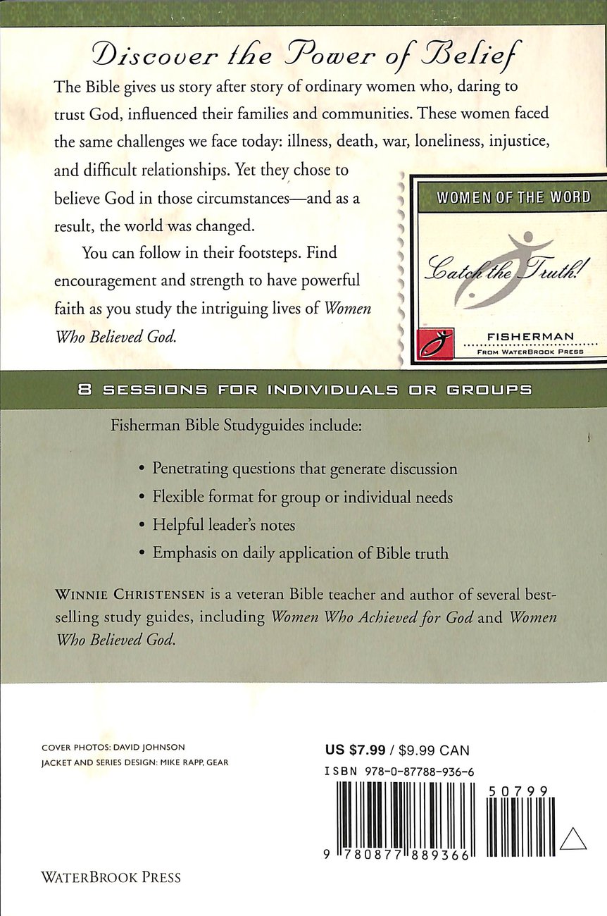 Women who Believed God: 8 Studies. (New Cover)(Fisherman Bible Studyguide)
