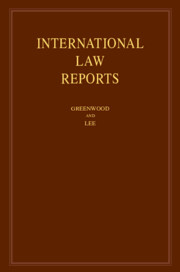International Law Reports: Volume 196: (Series Number 196 International Law Reports)