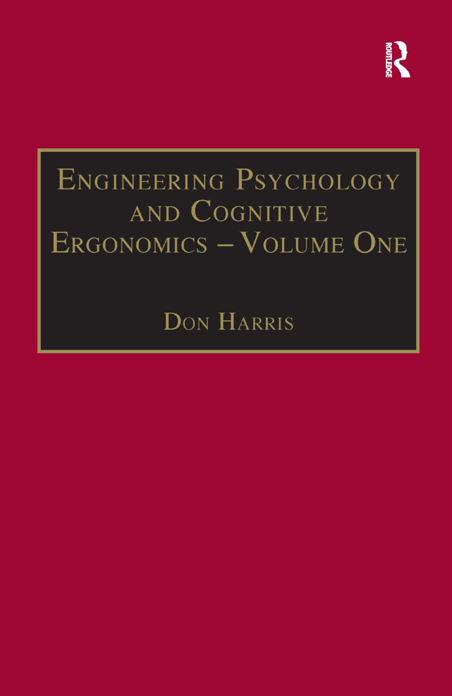 Engineering Psychology and Cognitive Ergonomics: Volume 1: Transportation Systems(Engineering Psychology and Cognitive Ergonomics Series)