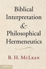Biblical Interpretation and Philosophical Hermeneutics: (English)