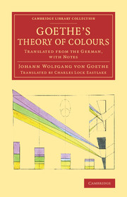Goethe's Theory of Colours: Translated from the German, with Notes(Cambridge Library Collection - Art and Architecture)