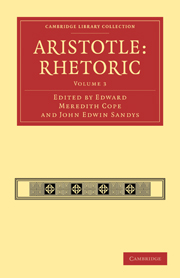 Aristotle: Rhetoric: Volume 3: (Cambridge Library Collection - Classics)