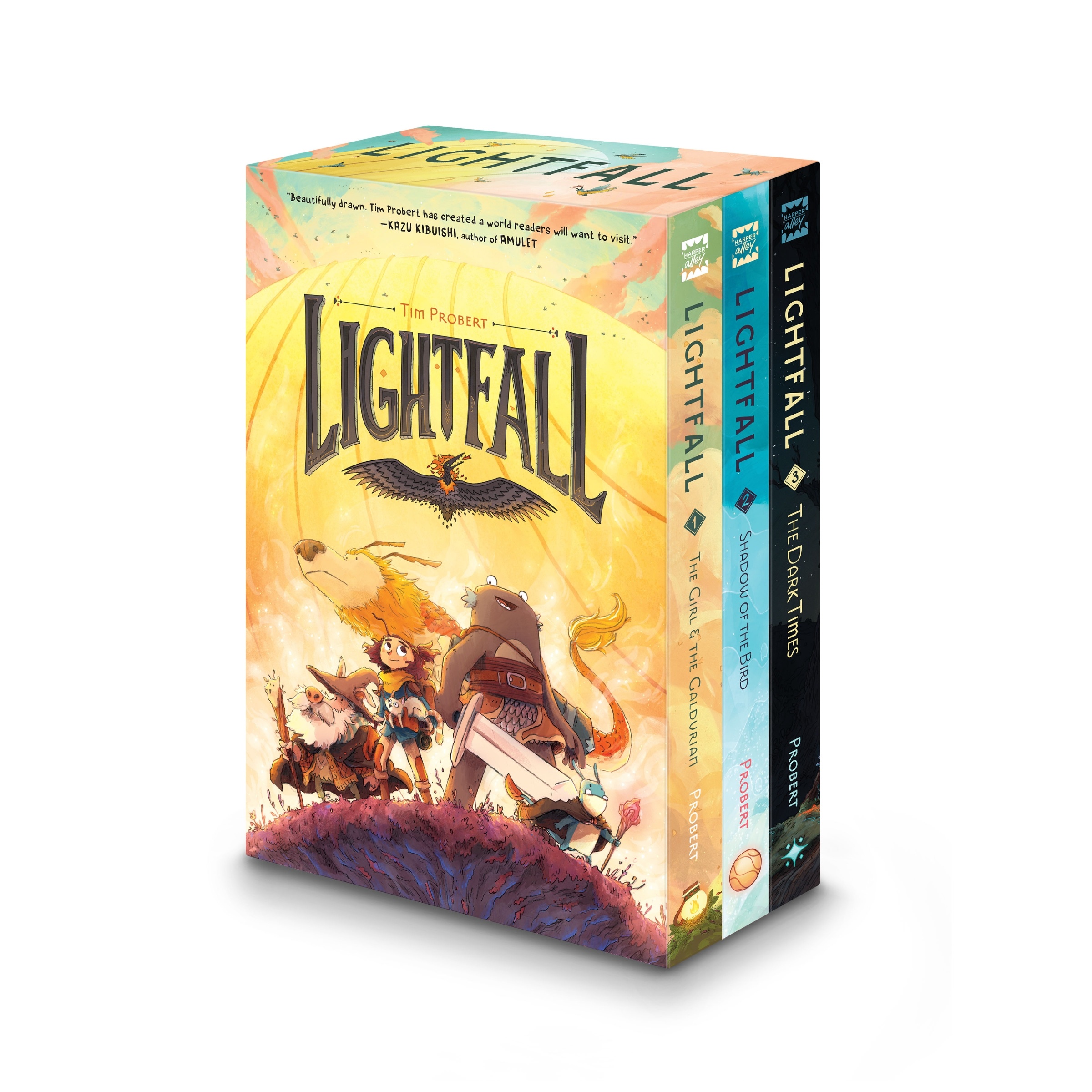 Lightfall 3-Book Box Set: A Graphic Novel Collection: Shadow of the Bird, The Dark Times, The Girl & the Galdurian(Lightfall)