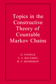 Topics in the Constructive Theory of Countable Markov Chains: (English)