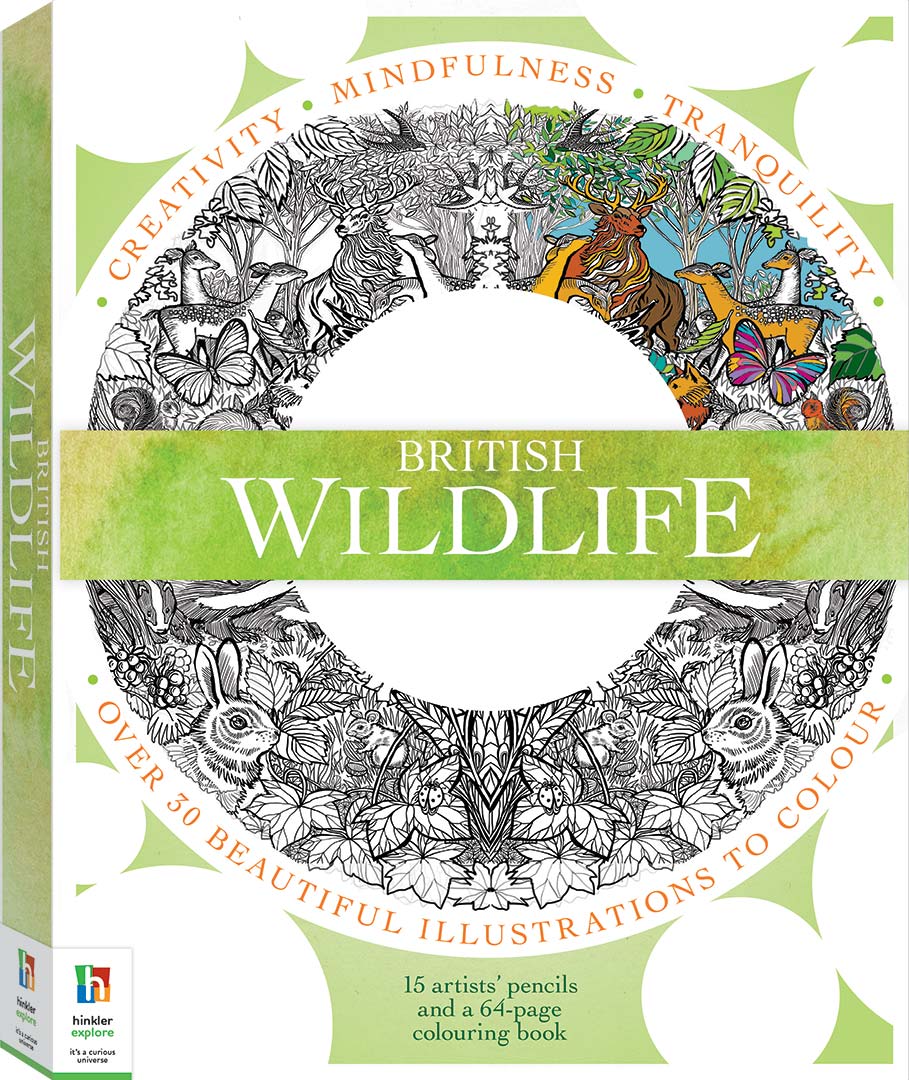 British Wildlife Colouring Kit: (Zen Colouring)