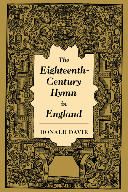 The Eighteenth-Century Hymn in England: (Series Number 19 Cambridge Studies in Eighteenth-Century English Literature and Thought)