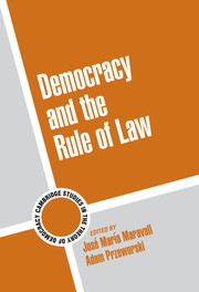 Democracy and the Rule of Law: (Series Number 5 Cambridge Studies in the Theory of Democracy)