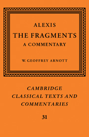 Alexis: The Fragments: A Commentary(Series Number 31 Cambridge Classical Texts and Commentaries)