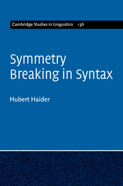 Symmetry Breaking in Syntax: (Series Number 136 Cambridge Studies in Linguistics)